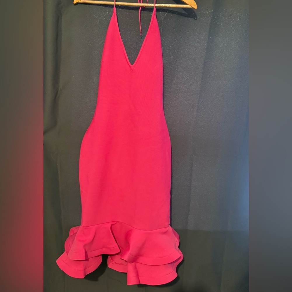 Elegant Pink Midi Dress